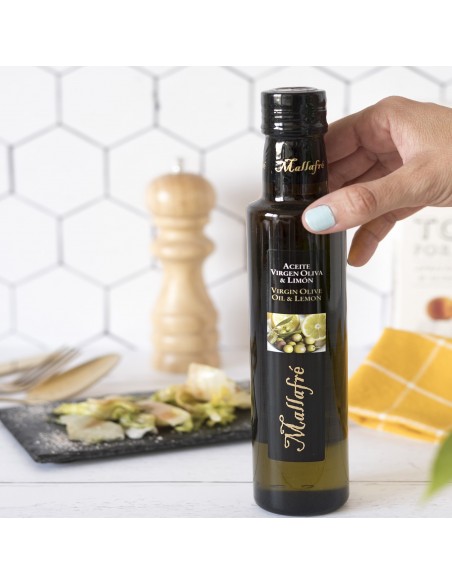 aceite de oliva virgen condimentado con limon