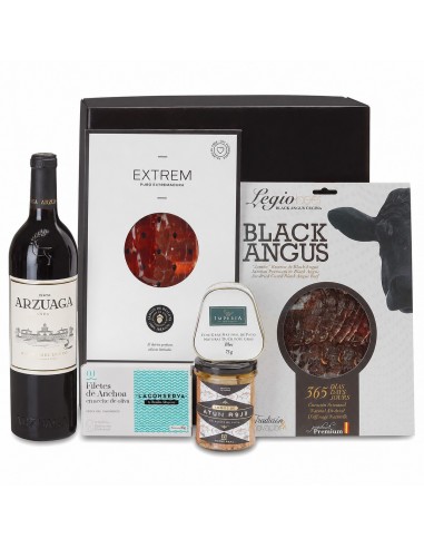 Pack Anchoas, Jamón, Foie y vino Arzuaga